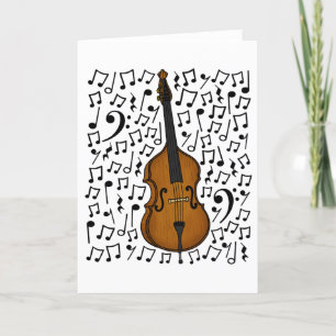 Cello Musik noter Cellist String Music Teacher Helgkort