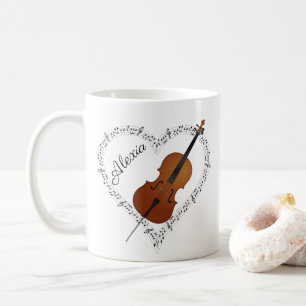 Cello Musik noter Coffee Mugg