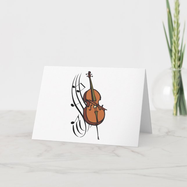 Cello och Music Kort (Framsida)