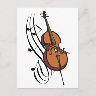 Cello och Music Vykort