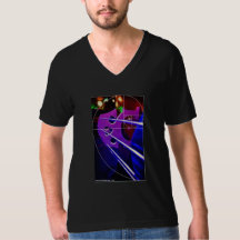 Cello och spiral American Apparel V-nacke shirt