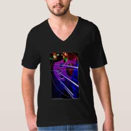 Cello och spiral American Apparel V-nacke shirt Tee