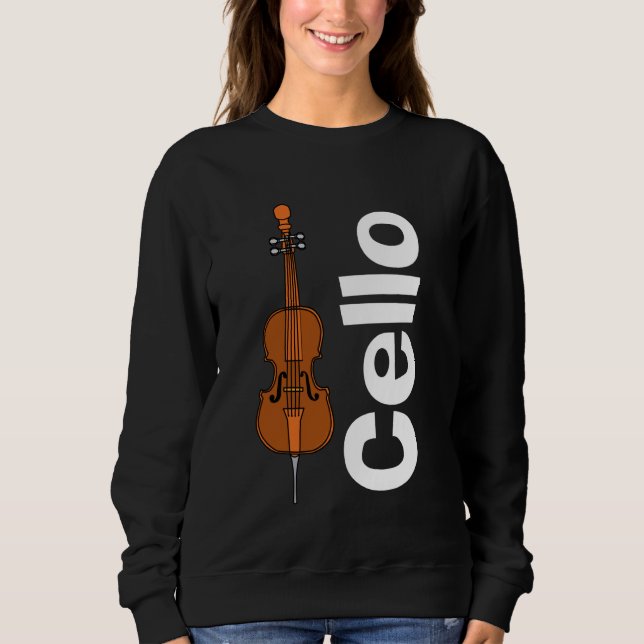 Cello och White Text T Shirt (Framsida)