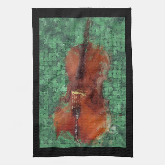 Cello On Grönt Kökshandduk (Vertikal)