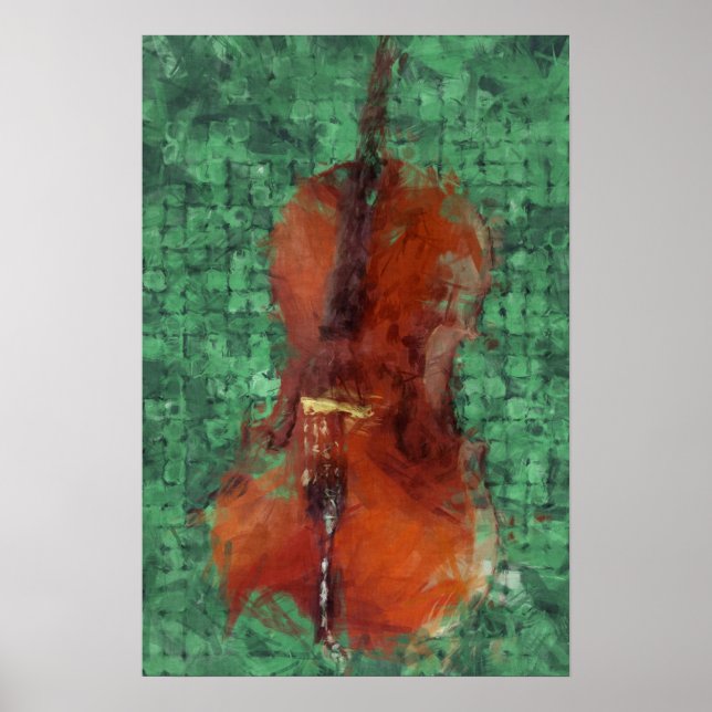 Cello On Grönt Poster (Framsidan)
