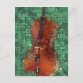 Cello On Grönt Vykort