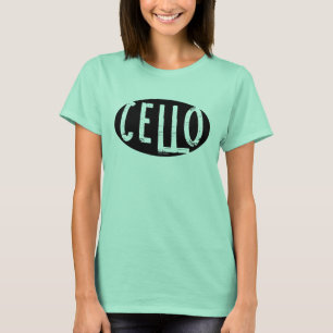 Cello Oval Rough Text T Shirt