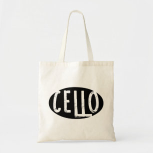 Cello Oval Rough Text Tygkasse