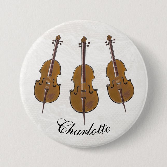 Cello personlig badge knapp (Framsida)