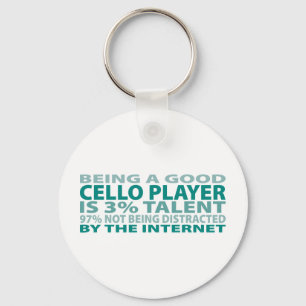 Cello Player 3 % Talent Nyckelring