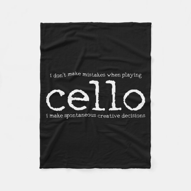 Cello Player Cellist Funny Gift  Fleecefilt (Framsidan)