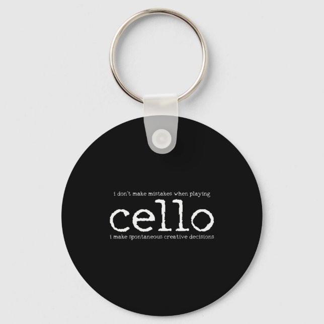 Cello Player Cellist Funny Gift  Nyckelring (Framsida)
