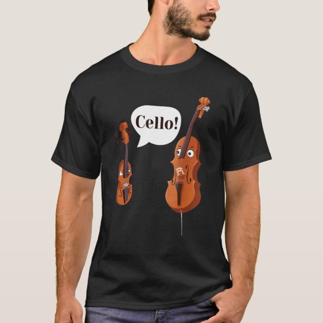 Cello Player Cellist Orchestra Musician Classical T Shirt (Framsida)