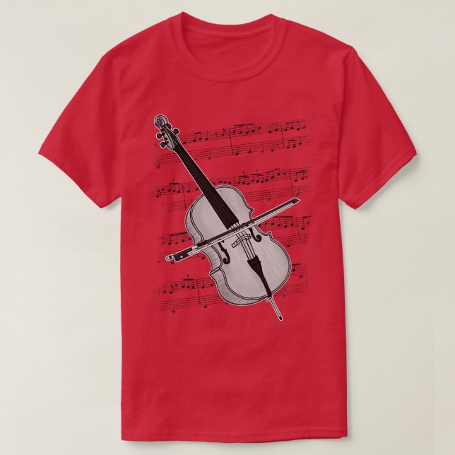Cello Player Cellist String Musician T Shirt (Design framsida)