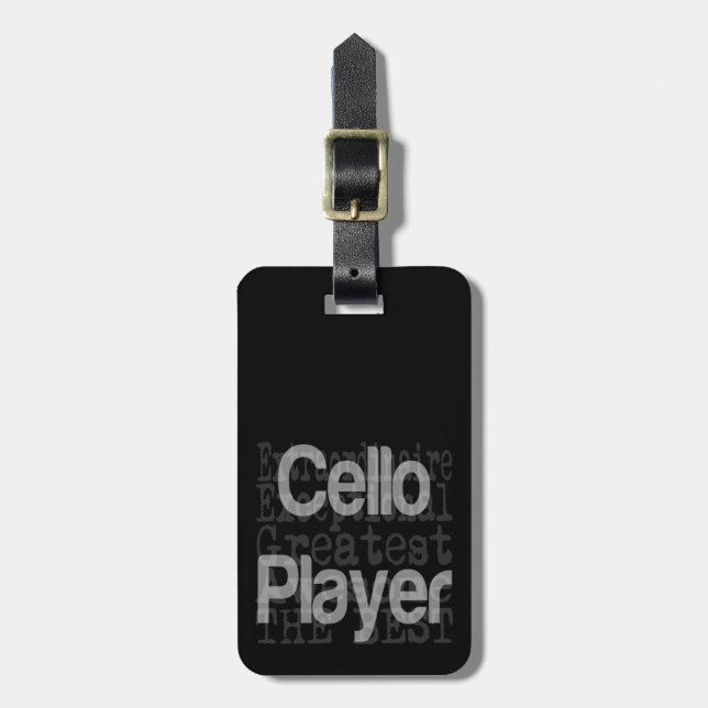 Cello Player Extraordinaire Bagagebricka (Vertikal Framsida)