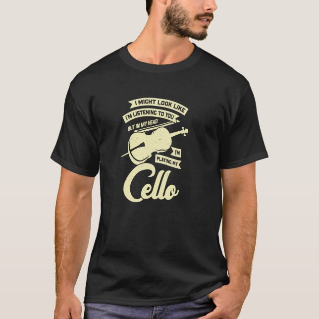 Cello Player för en Cellist T Shirt (Framsida)