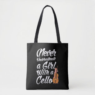 Cello Player Girl Orchestra Music Älskare Musike Tygkasse