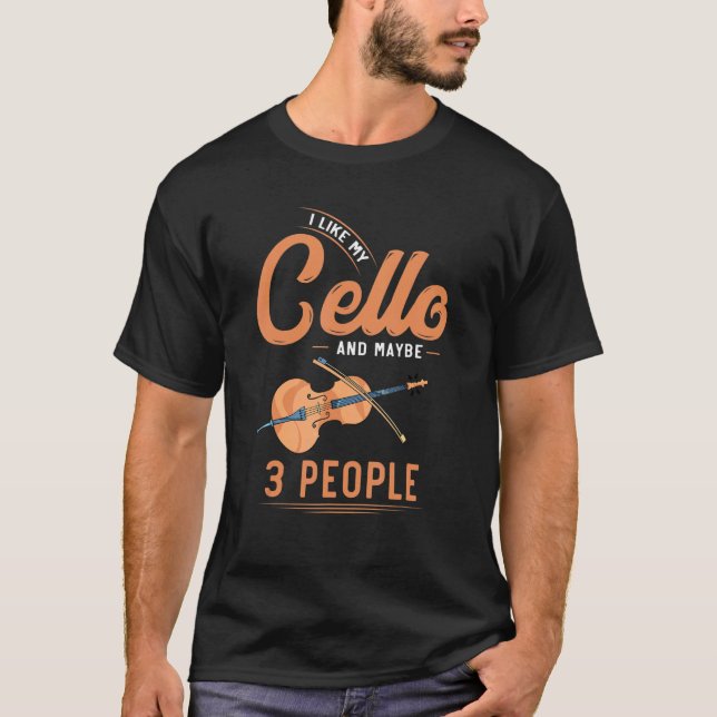 Cello Player Music Orchestra Musician Cellist Cel T Shirt (Framsida)
