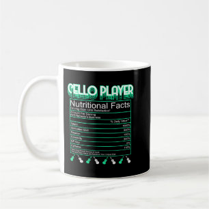 Cello Player Nutritional Facts Orchestra Music Cel Kaffemugg