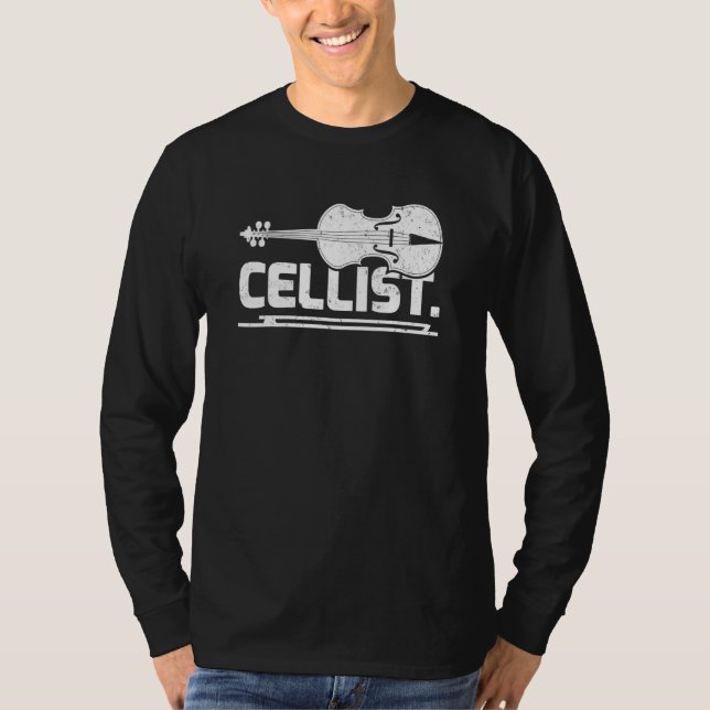 Cello Player Orchestra Music Cellist T Shirt (Framsida)