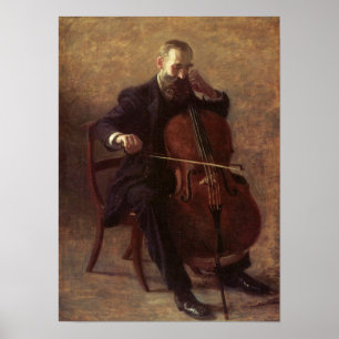 Cello Player Poster