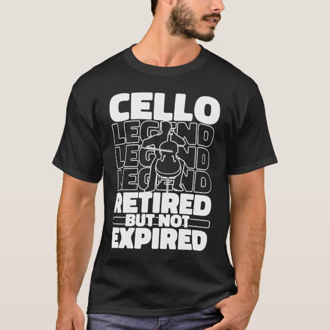 Cello Retrött Orchestra Violincello Cellist T Shirt (Framsida)