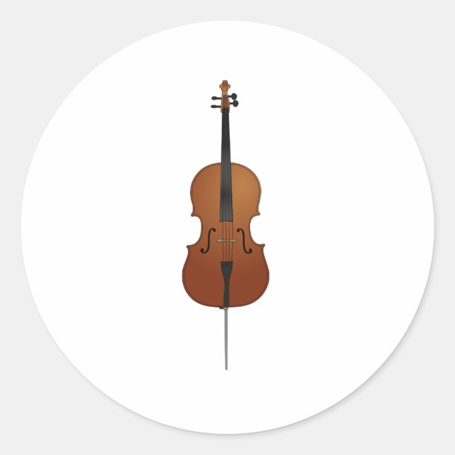 Cello Runt Klistermärke (Framsida)