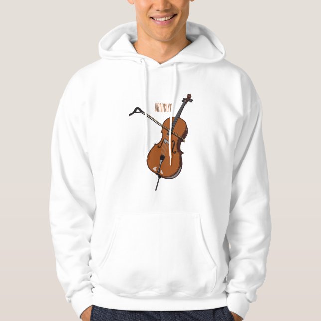 Cello seriefigurer illustration  hoodie (Framsida)