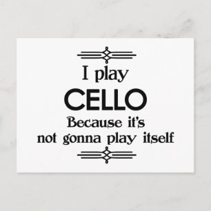 Cello - Spela Själv Roligt Deco Musik Vykort