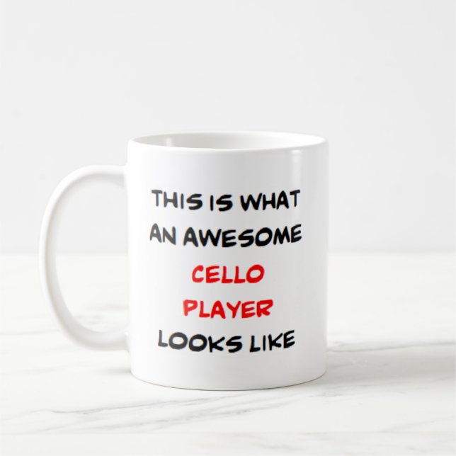 Cello-spelare, fantastisk kaffemugg (Vänster)