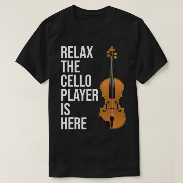 Cello-spelaren är här Cel T Shirt (Design framsida)