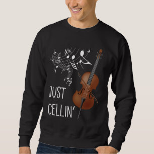 Cello String Instrument Cellist Humor violoncello Lång Ärmad Tröja