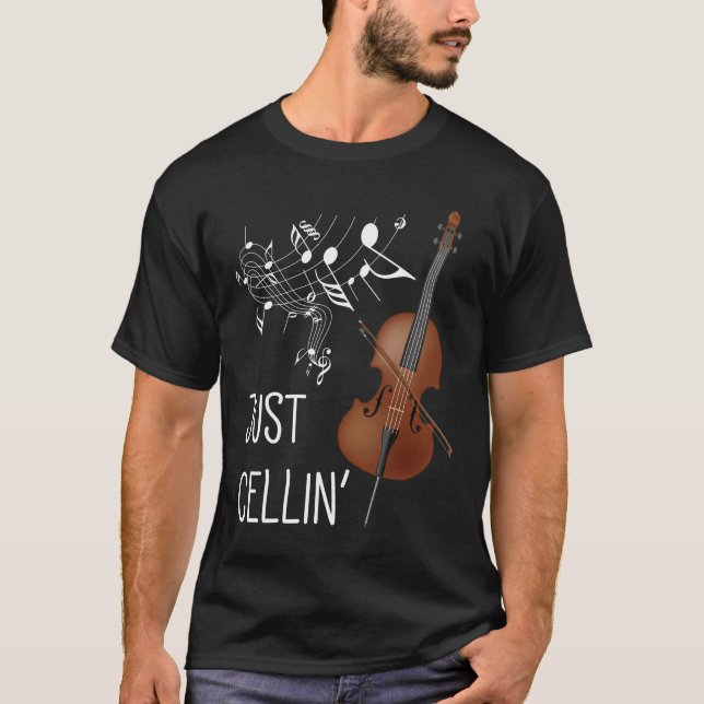 Cello String Instrument Cellist Humor violoncello T Shirt (Framsida)