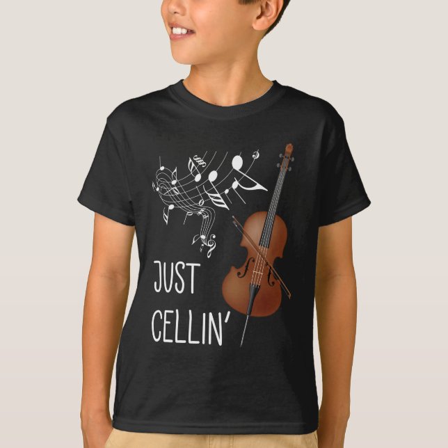 Cello String Instrument Cellist Humor violoncello T Shirt (Framsida)