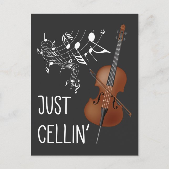 Cello String Instrument Cellist Humor violoncello Vykort (Framsida)