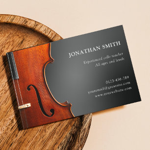 Cello Teacher Professionell Grått Modern Visitkort