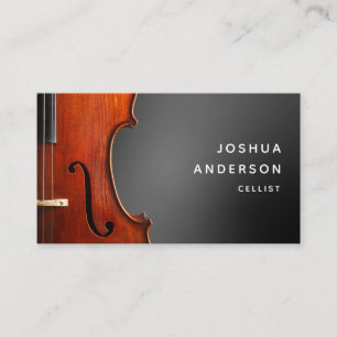 Cello Teacher Professionell Musician Simple Visitkort