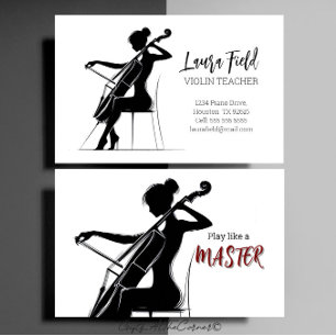 Cello Teacher Visitkort