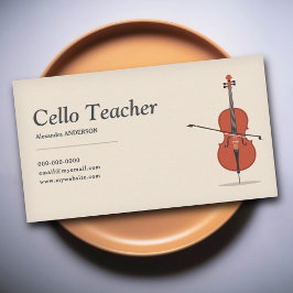 Cello Teacher Visitkort