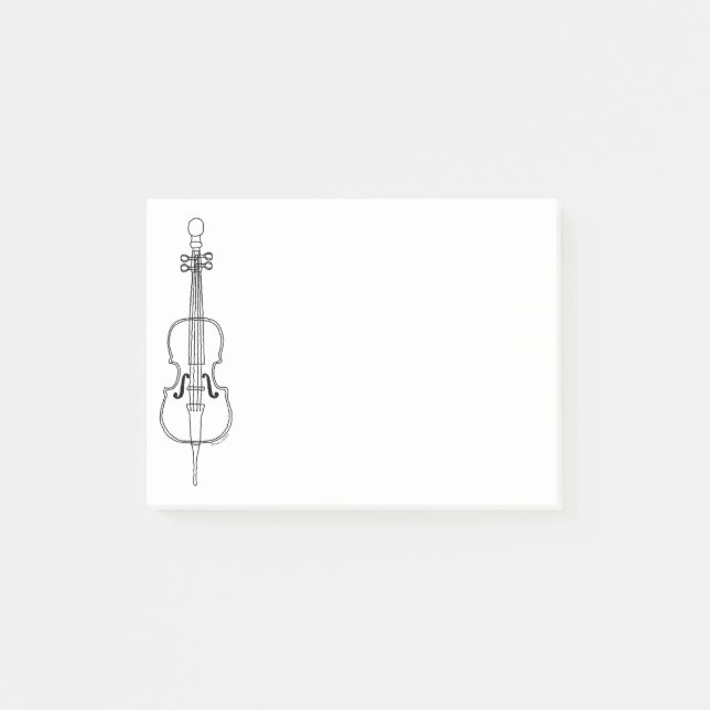 Cello Teckning Post-it Block (Framsida)