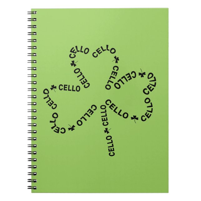Cello Text Shamrock Anteckningsbok (Framsidan)