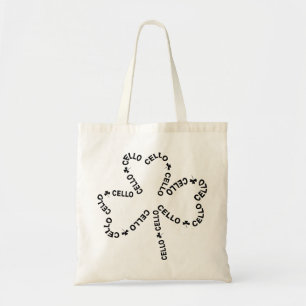 Cello Text Shamrock Tygkasse