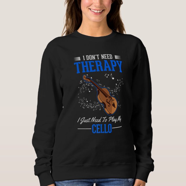 Cello Therapy Cello Player Cellist T Shirt (Framsida)