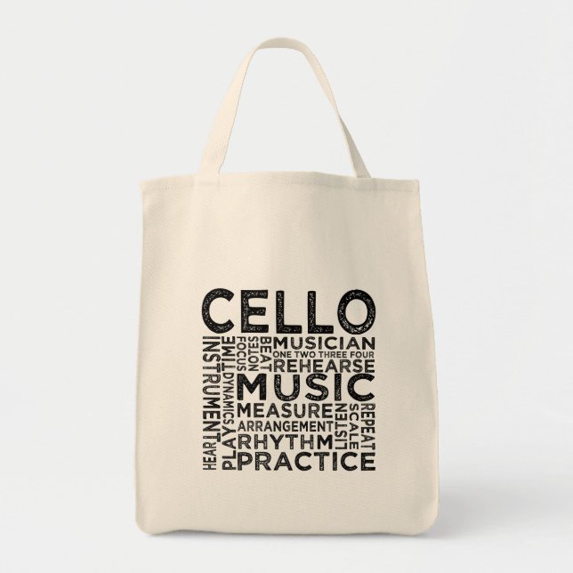 Cello Typography Tygkasse (Framsidan)