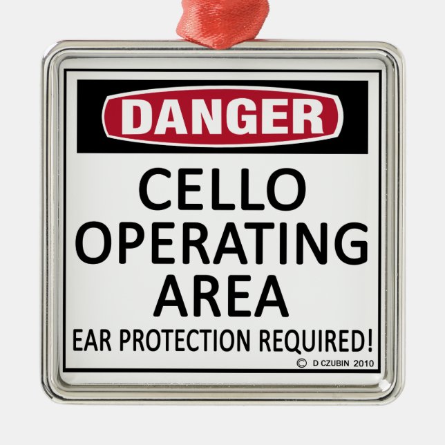 Cello-verksamhetsområde Julgransprydnad Metall (Framsidan)