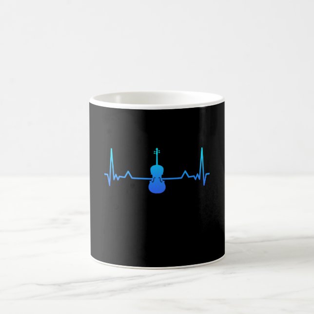 Cello Violin Viola Heartslag Mamma Gift Kaffemugg (Center)