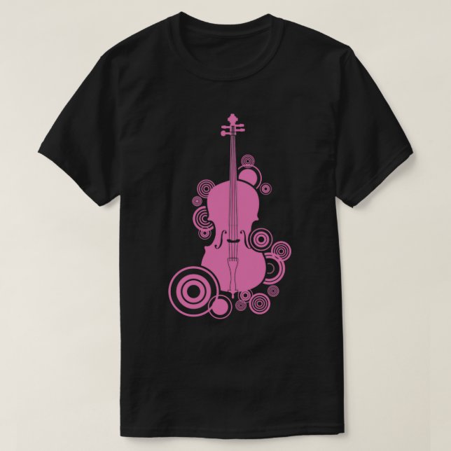 Cello Violoncello Bass Violin String Instrument T Shirt (Design framsida)