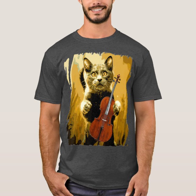 Cello Violoncello Cellist Gift Funny Musical T Shirt (Framsida)