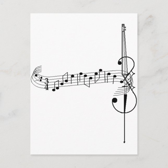 Cello Waltz Vykort (Framsida)