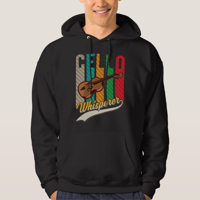 Cello Whisperer Cello Player Cellist Hoodie (Framsida)